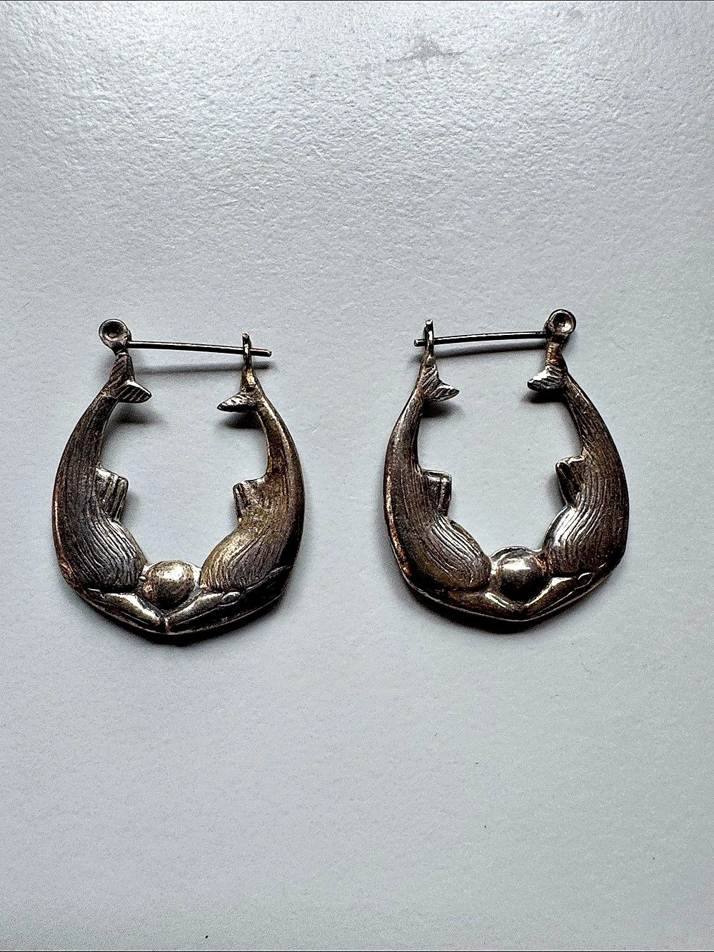 Vintage Whales Hoop Earrings